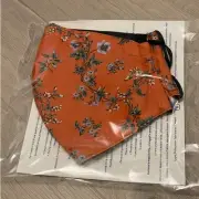 Tory Burch Printed Two Layer Adjustable Face Mask New Limited Print