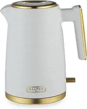 Salter EK5031WHT Palermo Electric 1.7L Kettle- 3000W Rapid Boil, 360°Swivel Base,Auto Shut-Off, Boil-Dry Sensor,Anti-Limescale Filter,Easy View Water Window, Strix Controller [International Version]