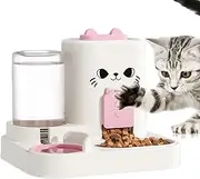 Cat Food Dispenser Automatic - Smart Food Dispenser | Large Capacity 6L Dry Food Container with Water Bowl, Programmable Timer, Leakproof Design for Indoor Cats, Kittens and Multiple Pet Homes