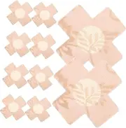 [ROMISBABA] 20pcs Breast Patch Backless Strapless Bra Enhangement Patch Lifting Covers Bars Nippie Cover Nipples Stickers Product Patch Nipples Tape for Women Lace Beige