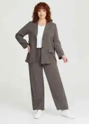 ts Taking Shape Blazer Size 16 Natural Relaxed Khaki style NWT