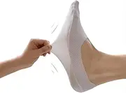 [outret] 6 Pairs Breathable Ice Silk Socks, No Show Socks, No Liner Socks Men, Flat Invisible 360 ​​° Non-Slip Summer Socks with Anti Bacterial Cooling Effect (6PCS)