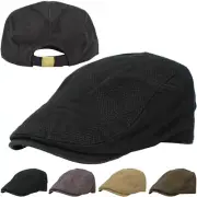 Men's Classic Newsboy Ivy Ascot Gatsby Hat Golf Driving Cap Cotton Adjustable