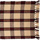 New Primitive Rustic TEA STAIN WINE BLACK TABLE RUNNER Woven Textured 36"