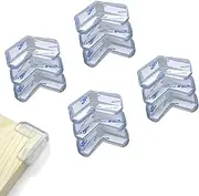 Furniture Corner Guards 12 Pack - L-Shaped Baby Proofing Bumpers for Tables and Sharp Edges, Soft Cushioned Edge Protectors for Childproofing, Easy to Install Safety Covers