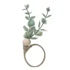 4pcs Napkin Holder Diy Table Decoration Faux Eucalyptus Leaves Garland Napkin