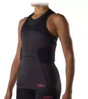 McDavid Women Black hexpad Size Small tank shirt 3 pad rib and spine protection