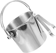 SOLUSTRE Stainless Steel Ice Holder Bar Wine Ice Cube Bucket Metal Bucket Bin for Bar Beer Cooling