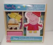 PEPPA PIG MAGNETIC 26 PIECE WOOD DRESS UP/ NEW