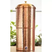 Pure Copper Hammered Design Filter Water Dispenser Pot Capacity - 20Ltr