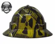 Custom Hydrographic Safety Hard Hat RADIOACTIVE PRO CHOICE WIDE BRIM