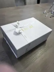 Dior Beauty 2024 large White Gift Box Ribbon, Envelope, Confetti 12.5x9x4.5"