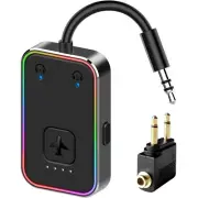 Bluetooth V5.4 Transmitter Extra Dual 3.5mm Jack Adapter, Wireless Transmitter