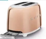 SMEG 2 Slice Toaster Rose Gold Copper TSF01RGUS Limited Edition Italy NIB