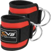 Pulley Cable Attachment Neoprene Ankle Cuff Gym Strap weightlifting D Ring