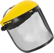 ERINGOGO Lawnmower Mask Face Mask Woodworking Mask Work Safety Equipment Protective Covering Shields Mask for Woodworking Industrial Face Guard Gardening Mask Fencing Mask Iron Yellow