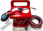 PORTABLE OXY SET KIT INCLUDING 3 X HEADS 1 X HOSE SET 1 X STAND TORCH GUN & ACCS