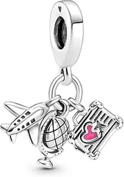 Pandora Moments Flamingo Charm with Pink Murano Glass