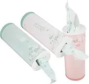 GRADENEVE 3pcs Box Decorative Tissue Box Stylish Round Car Tissue Holder for Travel Sturdy Skin Friendly Tubes for Home Office Vehicle Use