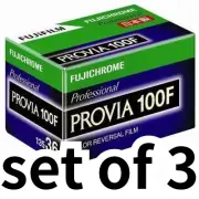 Fujifilm PROVIA 100F 35mm 36exp Slide Film RDPIII ISO100 3-Roll Set Japan New