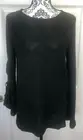 Juicy Couture Women's Lurex Cinched Sleeve Top M Pitch Black NWT Excellent Cond