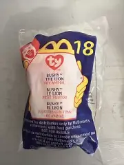BUSHY THE LION STUFF PLUSH TY MCDONALDS TOY (NEW SEALED)