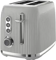 Breville Bold 2 Slice Toaster with High-Lift & Wide Slots | Grey & Silver Chrome [VTR002]