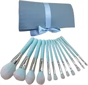 VICASKY 12Pcs Professional Makeup Brush Set with Frosted Handles Soft Bristles for Foundation Eye Shadow Blush More Chic Storage Bag Included