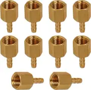 Hose Barb x Female Reducing Adapter, 3/8" HB 1/2" FIP, Brass (10 Pack)