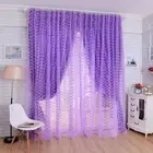 Translucent Rose Pattern Sheer Curtain Tulle Curtain Home Decoration