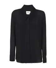 Khaite Dorian Pleated Shirt US4,US2 Black