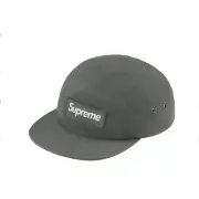 SUPREME Waxed Cotton Camp Cap Olive FW23 Hat Box Logo Green Halley Stevensons