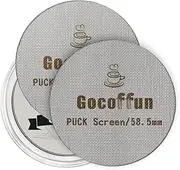 Espresso Puck Screen 58.5mm, Coffee Portafilter Lower Shower Contact Screen,2 Pack 1.7 mm Thickness 316L Stainless Steel Reusable Puck Filter Screen Coffee Accessories