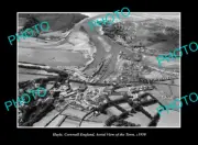OLD POSTCARD SIZE PHOTO HAYLE CORNWALL ENGLAND VIEW OF THE TOWN c1950