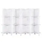 Room Divider Screen 8 Panel Privacy Foldable Dividers Timber Stand Shelf