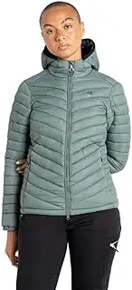 [Dare2b] Deter II Jacket Baffled / Quilted Jacket Rainproof Ripstop Recycled Fabric with Hood and Lower Pockets, Perfect for Hiking, Walking - Every Day Essential