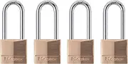 Master Lock 140QLH Solid Lock, 4 Pack, Brass, Silver, 4 Padlock