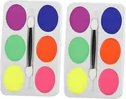 6 Oily Face Makeup Cream Kit Face Paint Palette for Boys and Girls Stage Body Paint Set Oil-based for Parties