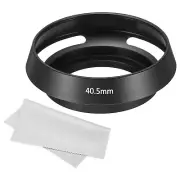 40.5mm Lens Hood, Standard Vented Matte Surface Hood with Cleaning Cloth