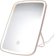 Gogogmee LED Light Makeup Mirror Portable Desktop Mirror with LED Light for Home Use Adjustable Brightness Design for Dressing Tables and Bedrooms
