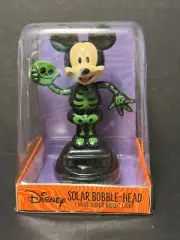 Solar Powered Dancing Bobble Head Toy - LARGE Halloween Mickey Mouse Skeleton Gr
