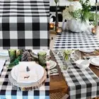 Farmhouse Table Runner Black & White Buffalo Check Plaid Fall Holiday 70”x13”