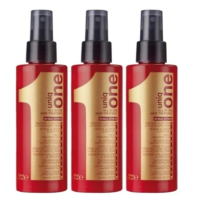 3 X Revlon Uniq All In One Professional Hair Treatment Leave In 150ml UK SELLER