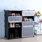 DIY Shoe Cabinet Rack Storage Portable Stackable Organiser Stand 2 Colors