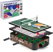 Power Play TY6155 Powerplay 3 in 1 Top Games, Mini Football, Hockey and Table Tennis