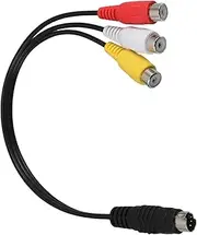 BRIGHTFUFU Video Adapter Cable S-Video to for Tv Projector Monitor Long-Lasting Versatile