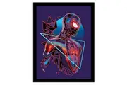 Spider-Man Geometric Framed Poster (Purple/Blue/Red) (40cm x 30cm)
