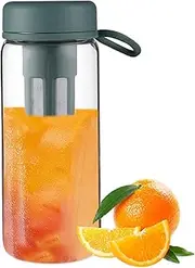 Dripped Iced Coffee Maker, 600ML Cold Brew Jar, Leakproof Tea Infuser Bottle With Scale, Pitcher With Stainless Steel Filter for Gym Camping Outdoor