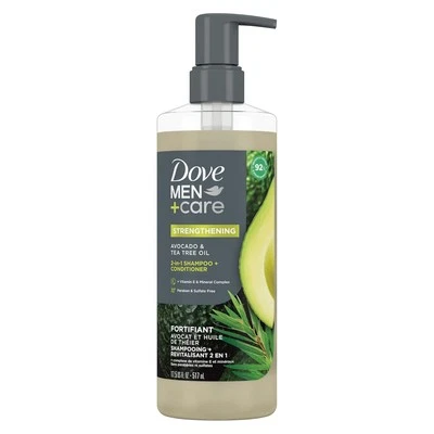 Dove Men+Care 2-in-1 Shampoo + Conditioner Avocado & Tea Tree Oil for Strengthen