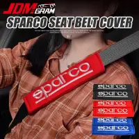 在飛比找蝦皮購物優惠-Jdmgram Sparco 汽車安全帶套汽車 2 件絨面革